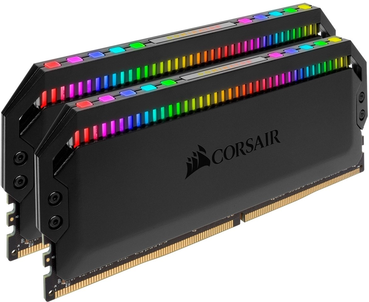 Оперативна пам'ять Corsair DDR4-3200 32768MB PC4-25600 (Kit of 2x16384) Dominator Platinum RGB Black (CMT32GX4M2C3200C16) - зображення 2