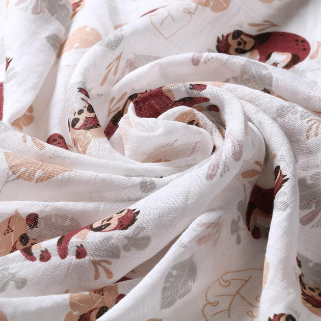 Пелюшки муслинові бавовняні (70х70 см) 3 шт. (Сірий) "BabyOno" 348/10 5901435415764 - зображення 4