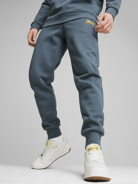 Акція на Спортивні штани чоловічі Puma Ess+ Logo Lab Sweatpants 68185325 S Зелені від Rozetka