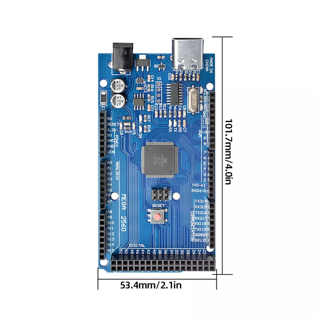 ARDUINO MEGA 2560 R3 CH340 плата микроконтроллера (Type-C порт) - Фото 1 ARDUINO MEGA 2560 R3 CH340 плата микроконтроллера (Type-C порт) - изображение 1