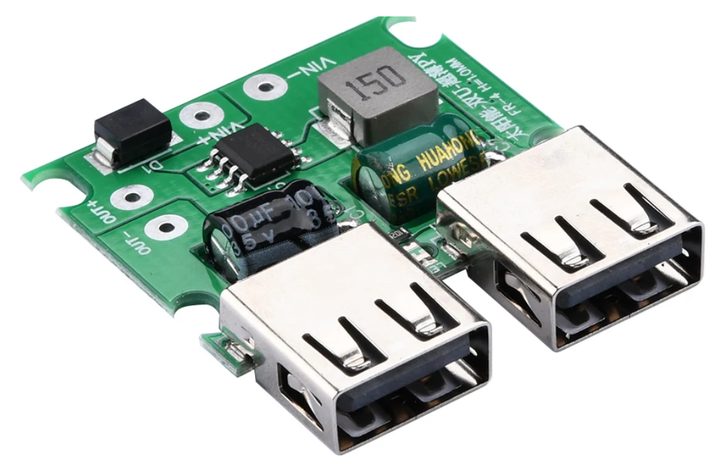 Плата заряджання акумуляторів від сонячних панелей у корпусі 5V 3A Dual USB - Фото 5 Плата заряджання акумуляторів від сонячних панелей у корпусі 5V 3A Dual USB - изображение 5
