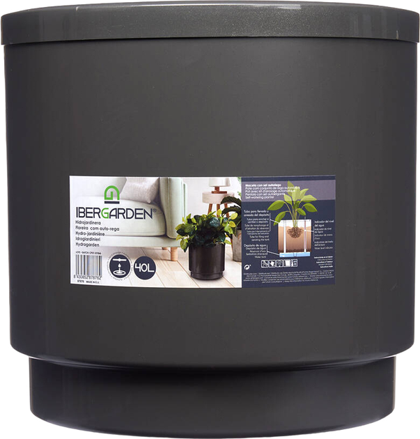 Doniczka samonawadniająca Ibergarden Antracytowa 38 cm (8430852878762) - obraz 5