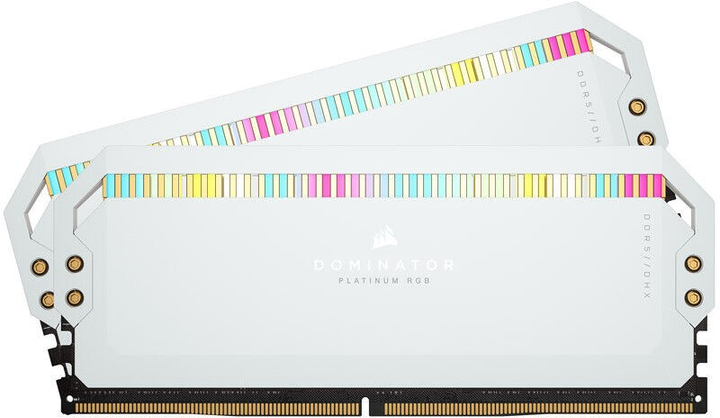 Оперативна пам'ять Corsair DDR5-6200 32768MB PC5-49600 (Kit of 2x16384) Dominator Platinum RGB White (CMT32GX5M2X6200C36W) - зображення 1