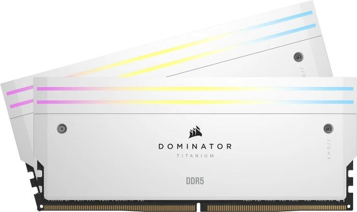 Оперативна пам'ять Corsair DDR5-6600 32768MB PC5-52800 (Kit of 2x16384) Dominator Titanium White (CMP32GX5M2X6600C32W) - зображення 1