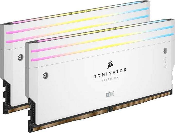 Pamięć RAM Corsair DDR5-7000 32768MB PC5-56000 (Kit of 2x16384) Dominator Titanium White (CMP32GX5M2X7000C34W) - obraz 2