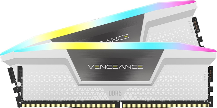 Оперативна пам'ять Corsair DDR5-6000 65536MB PC5-48000 (Kit of 2x32768) Vengeance RGB White (CMH64GX5M2B6000C30W) - зображення 1