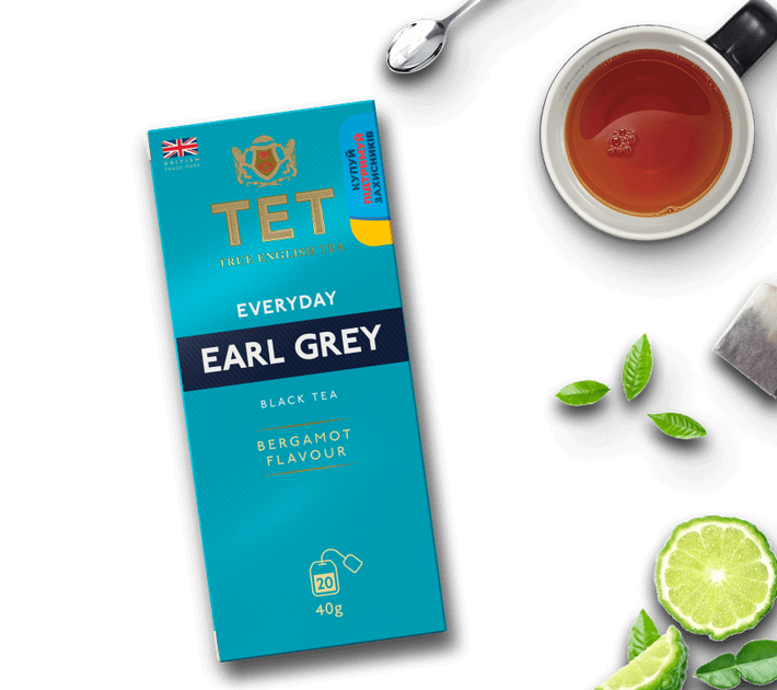 Черный чай с бергамотом TET Earl Grey 20 пакетиков - Фото 2 Черный чай с бергамотом TET Earl Grey 20 пакетиков - изображение 2