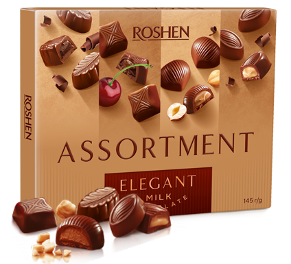 Набор конфет в коробке Roshen Assortment Milk chocolate 145 грамм - Фото 1 Набор конфет в коробке Roshen Assortment Milk chocolate 145 грамм - изображение 1