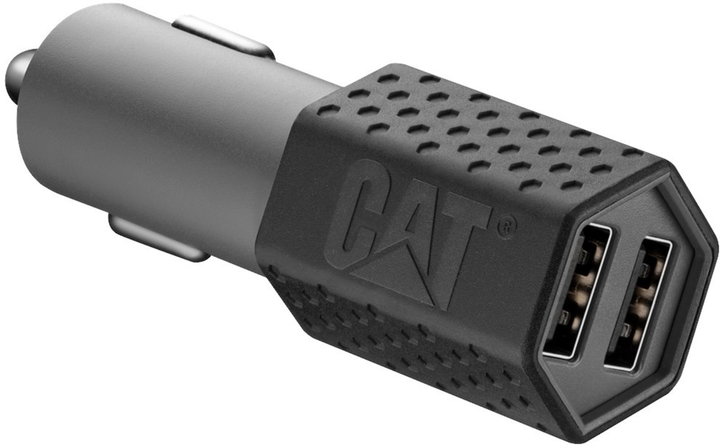 Автомобільний зарядний пристрій CAT 2 x USB Black (5420071507256) - зображення 1