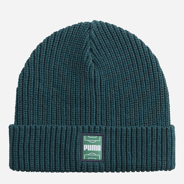 Акція на Шапка Puma Classics Graphic Short Beanie 02568003 One size Зелена від Rozetka