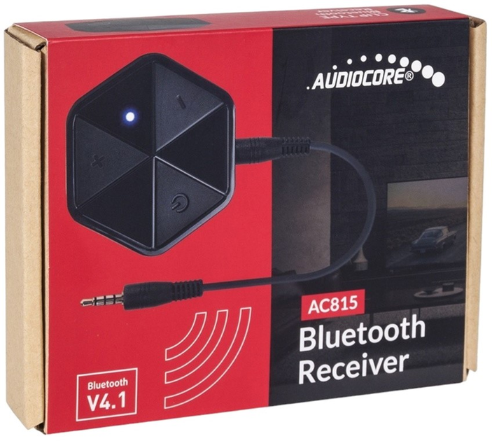 Адаптер AUDIOCORE AC815 Bluetooth - 3.5mm Jack Black (5902211109129) - зображення 4