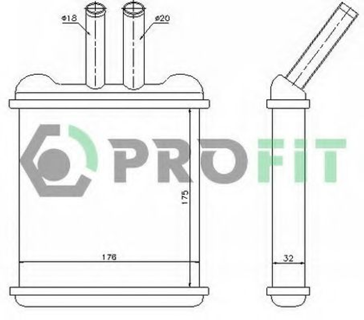 Радиатор печки Profit (PR1106N1) - изображение 1