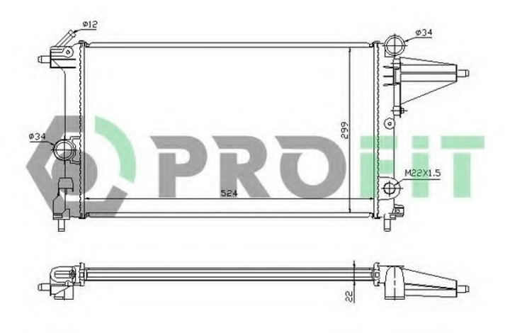 Радиатор охлаждения Profit (PR5076A1) - изображение 1
