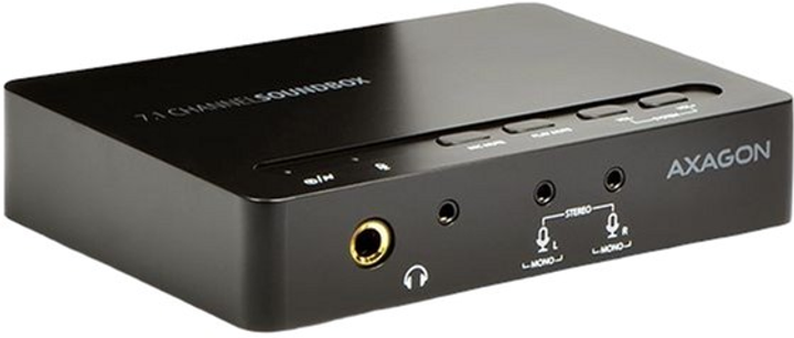 Звуковая карта Axagon ADA-71 SOUNDbox Black (8595247903037) - изображение 1