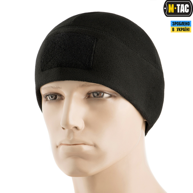 Шапка M-TAC Watch Cap Elite Фліс (270Г/М2) з липучкою Black Size XL - изображение 1