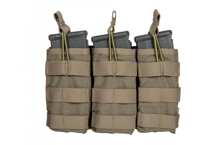 Підсумок потрійний відкритий Primal Gear Triple Carbine Magazine Pouch Koga Olive - зображення 2