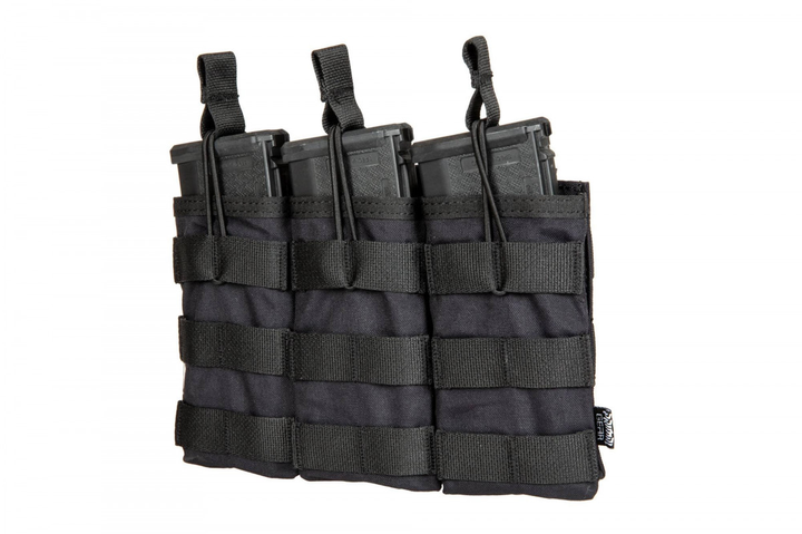 Підсумок потрійний відкритий Primal Gear Triple Carbine Magazine Pouch Koga Black - зображення 1