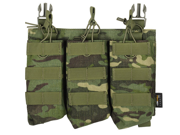 Панель 8Fields Premium Buckle Up Triple AK47/AKM Mag Pouch Multicam Tropic - изображение 1