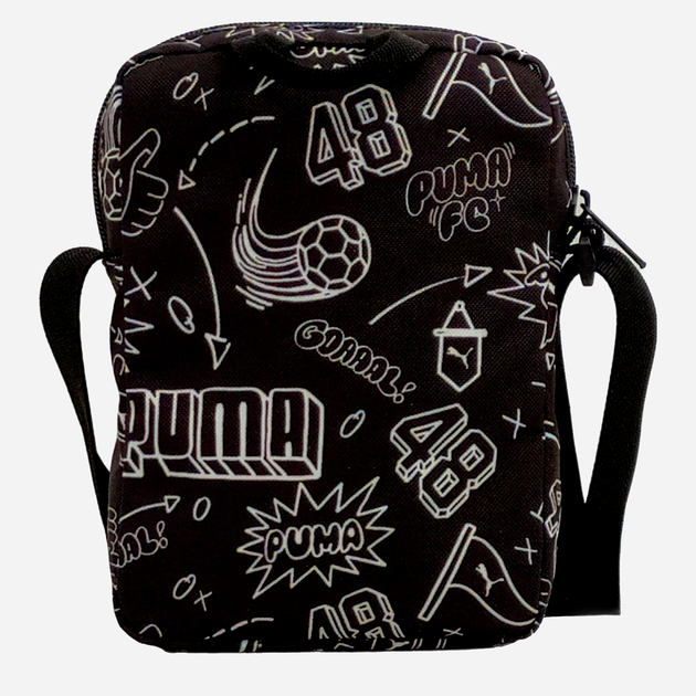 Спортивна сумка крос-боді через плече тканинна Puma Academy Portable 09069906 Чорна (4067981509409) - зображення 2