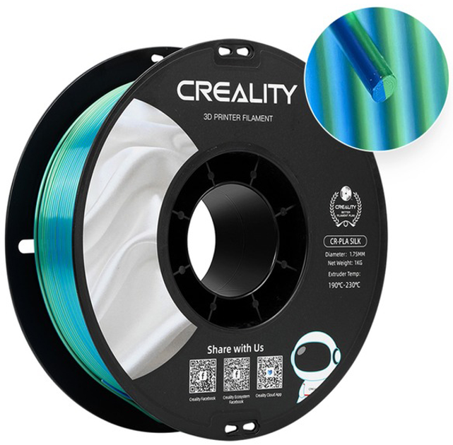 Нитка для картриджа Creality CR-Silk PLA 1.75 мм Blue/Green (6971636405382) - зображення 1