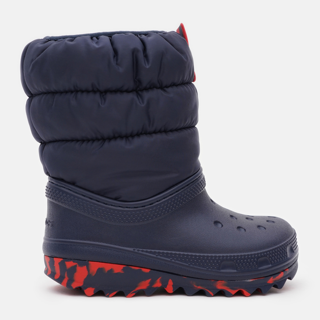 Śniegowce dziewczęce ocieplane Crocs Classic Neo Puff Boot K 207684 32-33 Granatowe (191448883505) - obraz 1