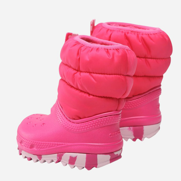 Śniegowce dziecięce dla dziewczynki ocieplane Crocs Classic Neo Puff Boot K 207684 28-29 Różowe (191448883567) - obraz 4