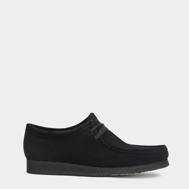 Mokasyny męskie Clarks Originals Wallabee 26155519 44 Czarne (5059304190530) - obraz 1