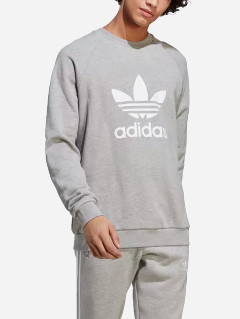 Bluza bez kaptura męska adidas Classics Trefoil Crew Sweatshirt IA4857 M Szara (4066745743752) - obraz 1