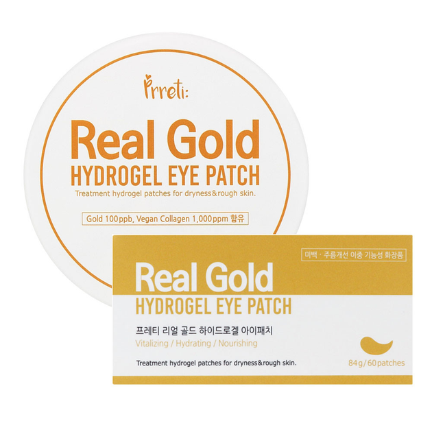 Гидрогелевые патчи для глаз с золотом Prreti Real Gold Hydrogel Eye ...
