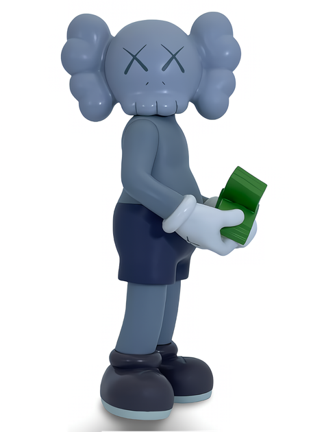Статуэтка KAWS x Money Flip x Cash Open Edition x Gray 400% 28 см