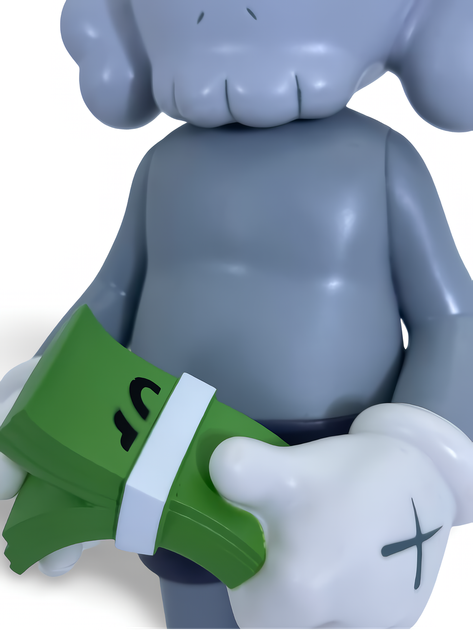 Статуэтка KAWS x Money Flip x Cash Open Edition x Gray 400% 28 см