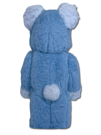 Статуетка Bearbrick x Valmuer Baby Blue 400% 28 см Medicom Toy Синій пухнастик - зображення 10