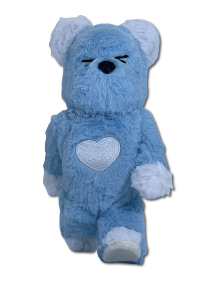 Статуетка Bearbrick x Valmuer Baby Blue 400% 28 см Medicom Toy Синій пухнастик - зображення 13
