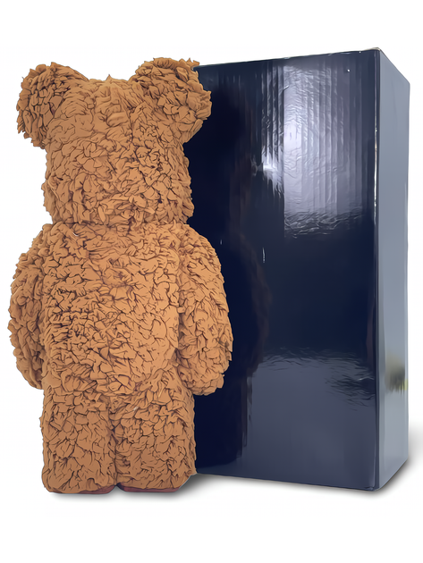 Статуетка Bearbrick x Tim from Minions 400% 28 см Medicom Toy Плюшевий ведмедик - зображення 2