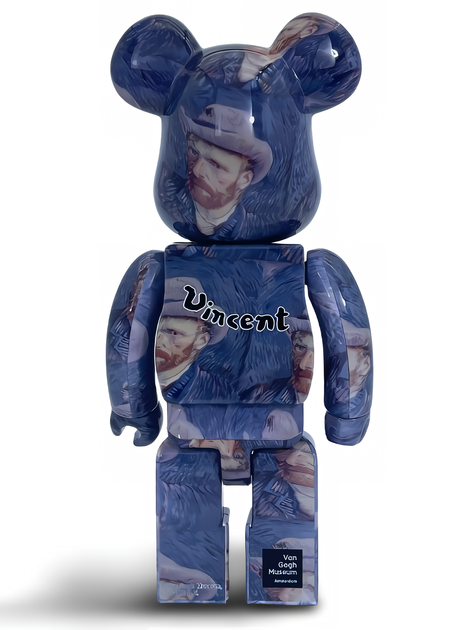 Статуэтка Bearbrick x Van Gogh Museum x Self Portrait 400% 28 см Medicom Toy Автопортрет - изображение 10