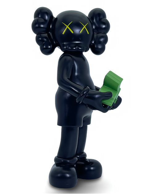 Статуэтка KAWS x Money Flip x Cash Open Edition x Black 400% 28 см Brian Donnelly Рыцарь - изображение 7