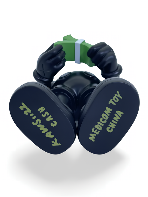 Статуэтка KAWS x Money Flip x Cash Open Edition x Black 400% 28 см Brian Donnelly Рыцарь - изображение 10