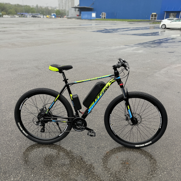 Велосипед с Е-комплектом 27.5" Arena 19" Black-Green рама 500Вт 48в 18Ah запас хода 70 км на рост 175 см LSD-Display - изображение 2