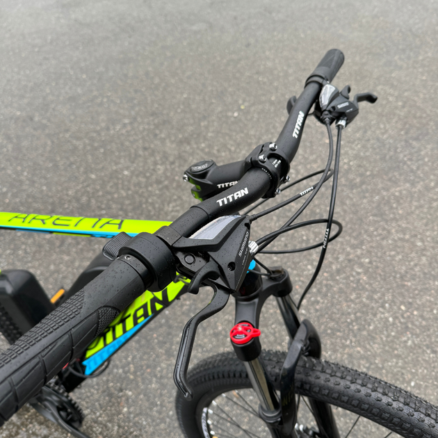 Велосипед с Е-комплектом 27.5" Arena 19" Black-Green рама 500Вт 48в 18Ah запас хода 70 км на рост 175 см LSD-Display - изображение 6