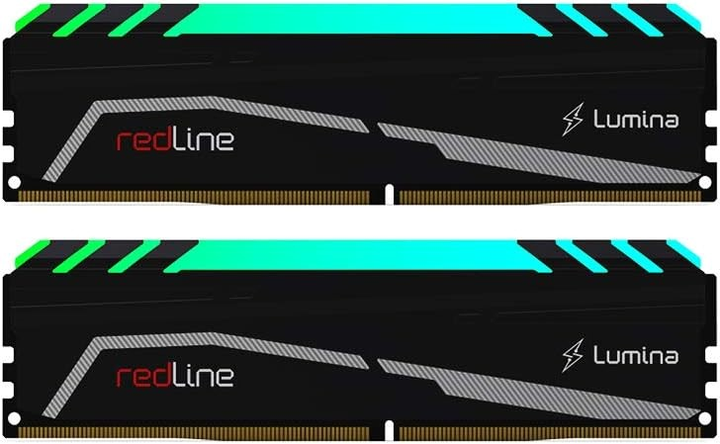 Pamięć RAM Mushkin DDR4-3200 32768MB PC4-25600 (Kit of 2x16384) Redline Lumina RGB Black (MLA4C320GJJM16GX2) - obraz 1