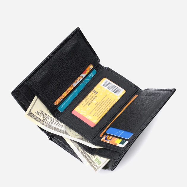 Кошелек женский кожаный для карточек ST Leather Accessories 22707 Черный - изображение 8