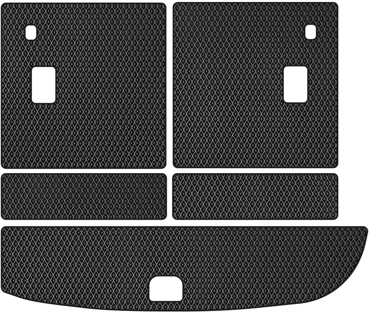 Акція на EVA килимок EVAtech в багажник авто для Hyundai Santa FE (CM) 7 seats 2006-2010 2 покоління SUV EU 5 шт Black від Rozetka
