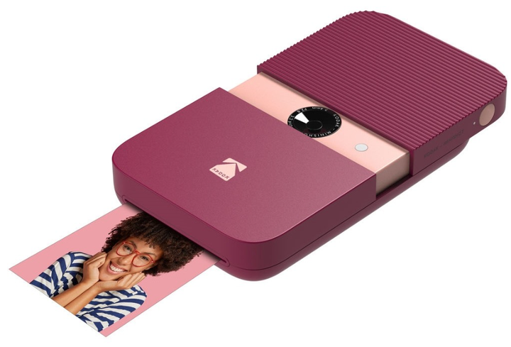 Фотокамера мгновенной печати Kodak Smile Instant Print 10MP Бордовая Б/В g5 - изображение 3
