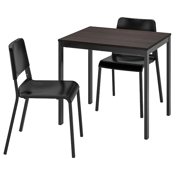 IKEA VANGSTA  & STEFAN ✖️2 セット Стіл і 2 стільці IKEA VANGSTA / TEODORES 80/120 см темно
