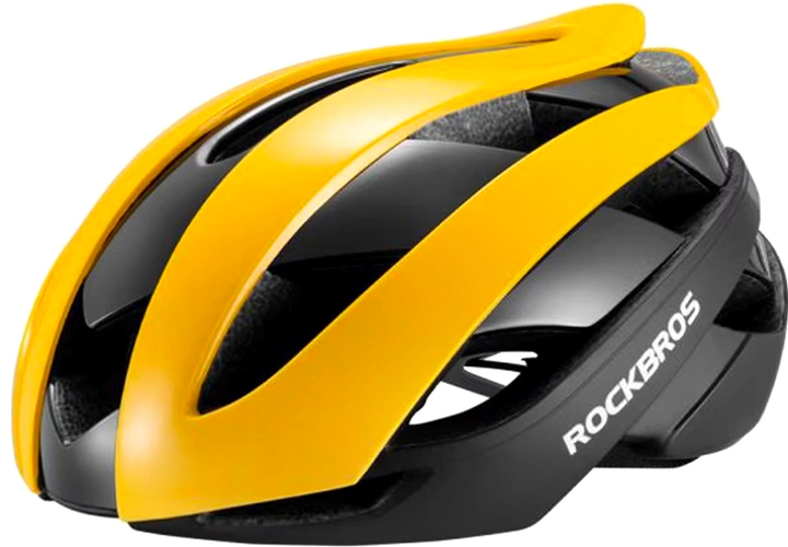 Kask rowerowy Rockbros żółto-czarny M ( 7016802869243) - obraz 1