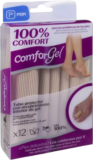 Протектор для пальців ніг Prim Comforgel Protective Tubes Canale Fabric з гелевим внутрішнім покриттям 12x2.5 см (8431082002811) - зображення 1