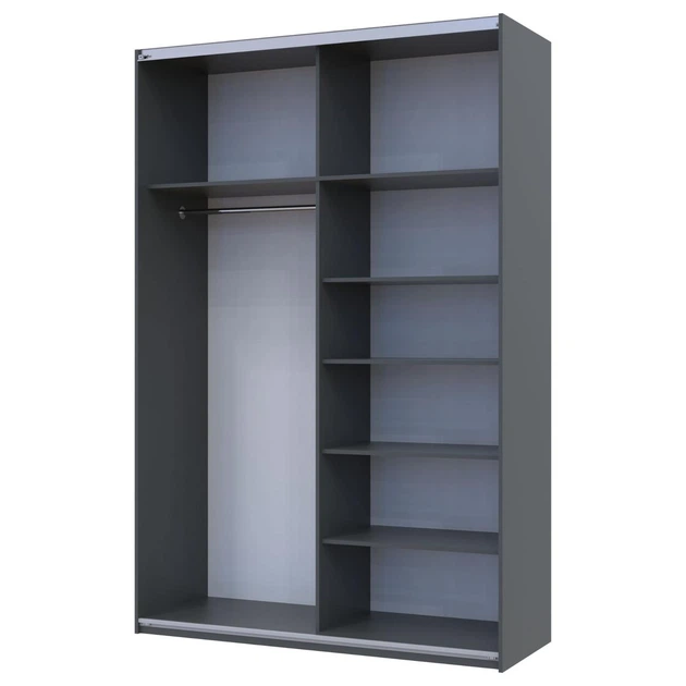Шафа купе Doros G-Caiser Графіт Графіт 2 ДСП 160х60х240 (42005085) - зображення 3