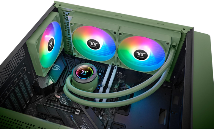 Система рідинного охолодження Thermaltake TH280 V2 ARGB Sync All-In-One Liquid Cooler Green (4711475640818) - зображення 7