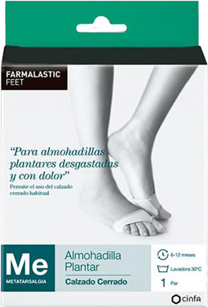 Манжетка-подушечка на передню частину стопи Farmalastic Almohadilla Plantar Calzado Cerrado P 2 шт (8470003044752) - зображення 1