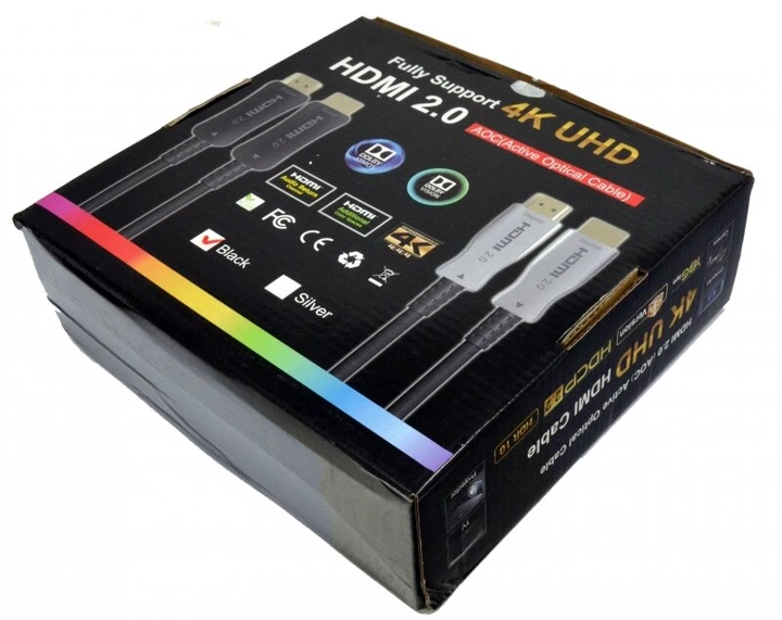 Патч-корд L&W ELECTRONICAL HDMI 2.0, 60м, 4К (UHD) с передачей сигнала по оптическому кабелю (AOC) LW-HA-60 - изображение 2